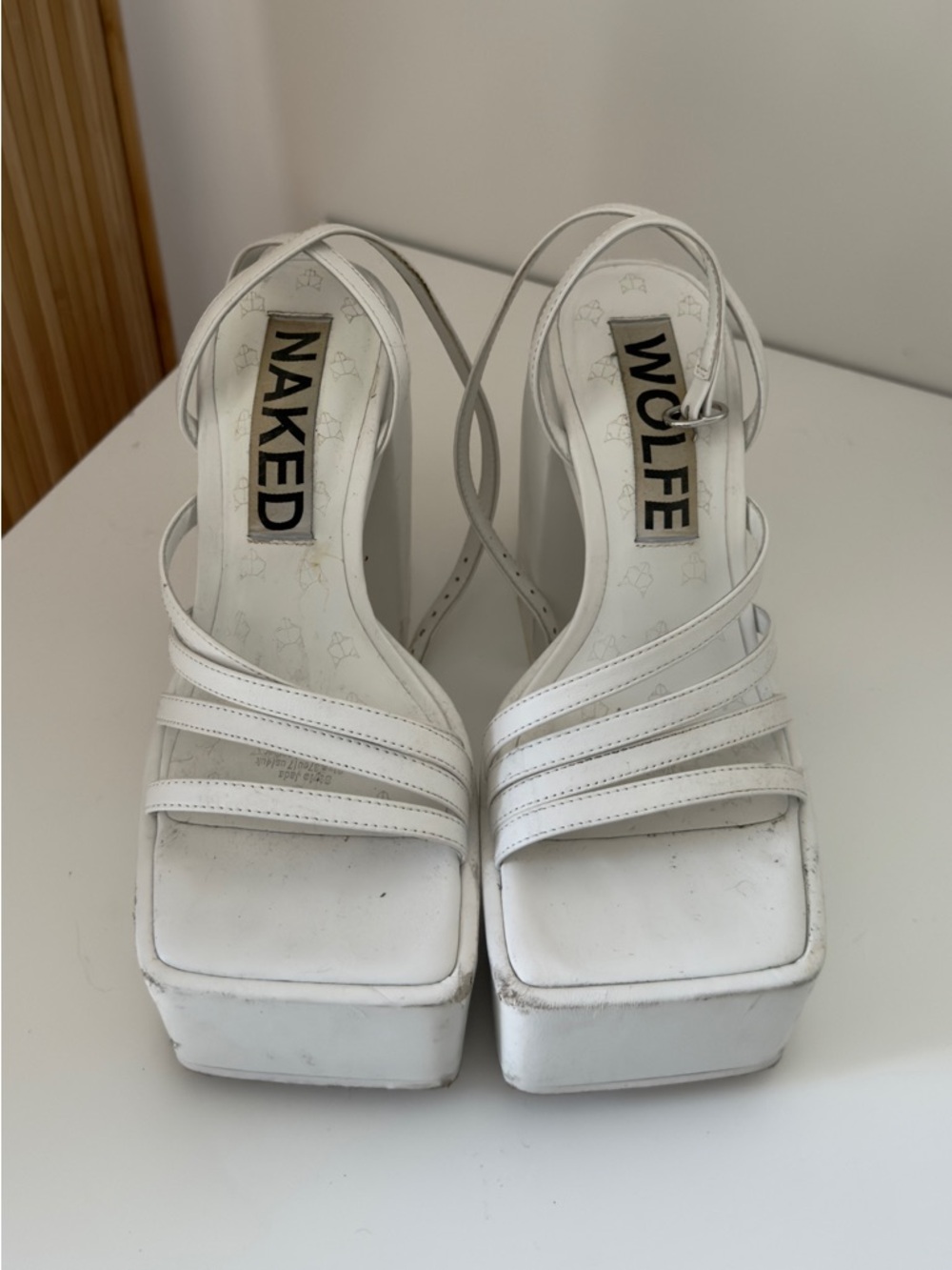 Naked Wolfe White Jada Platform Heels - Picture 4 of 5